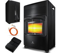 KESSER® Radiateur gaz en céramique 4200W, comprenant un régulateur de pression de gaz et un tuyau de gaz