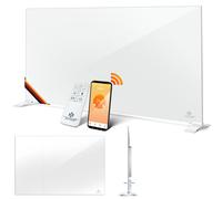KESSER® : Radiateur infrarouge en aluminium, économe en énergie, 2 en 1 (appareil sur pied et fixation murale). Radiateur électrique avec détection de fenêtres ouvertes, télécommande et contrôle via a
