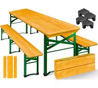KESSER® Set de table de bière 3 pièces avec 2x bancs de bière & 1x table de bière