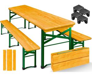 KESSER® Set de table de bière 3 pièces avec 2x bancs de bière & 1x table de bière