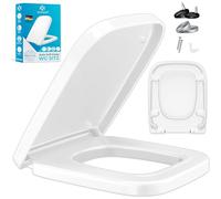 KESSER® Siège de toilette avec frein de chute Abattant de toilette Fonction Quick-Release et Soft-Close - Couvercle de toilette antibactérien en plastique thermodurci Siège de toilette, E-form