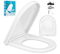 KESSER Siège de toilette en Duroplast avec Softclose - Quick Release - Montage facile - Abattant WC rond - Acier inoxydable