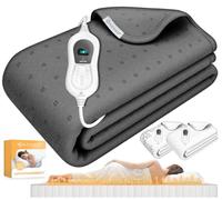 KESSER® Sous-lit Chauffant 150x80cm avec Arrêt Automatique, télécommande | Couverture Chauffante avec 3 Niveaux de Température | Couverture Chauffante en Non-tissé Doux, Anthracite