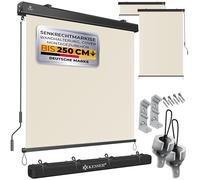 Store vertical extérieur - KESSER - Protection solaire et visuelle - Mécanisme à manivelle - Dimensions 140x250 cm