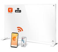 KESSER® : Chauffage infrarouge efficace, 2 en 1. Appareil de chauffage électrique portable et mural, avec télécommande, thermostat et contrôle via application. Minuterie intégrée. Panneau de chauffage