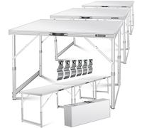 KESSER® Table Multifonctions Professionnelle 3 Pièces, 100 x 60 cm, à Tapisser 30 kg de Charge, Avec Fonction de Rallonge, Pliante, de Brocante et d'Appoint