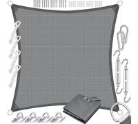 KESSER® Voile d'ombrage Protection solaire Protection contre le vent | Tissu HDPE | imperméable & coupe-vent | 5 coutures transversales robustes & stables Ombrage pour jardin balcon terrasse