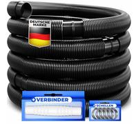 KESSER® Tuyau de bassin | Tuyau de piscine avec manchons | Tuyau solaire pour piscine et bassin | Tuyau d'aspiration | Tuyau de pompe | Tuyau d'eau flexible 14m / Ø 32mm, noir
