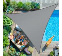 KESSER® Voile d'ombrage, Protection Solaire, Coupe-Vent, Tissu PEHD, imperméable et Coupe-Vent, Coutures transversales, Robuste et Stable, pour Jardin, Balcon, 3x3x3m, Gris