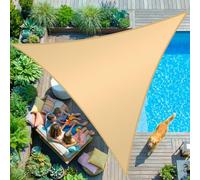 KESSER® Voile d'ombrage, Protection Solaire, Coupe-Vent, Tissu PEHD, imperméable et Coupe-Vent, Coutures transversales, Robuste et Stable, pour Jardin, Balcon, 2.5x2.5x3.5m, Sable