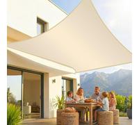 KESSER® Voile d'ombrage, Protection Solaire, Coupe-Vent, Tissu PEHD, imperméable et Coupe-Vent, Coutures transversales, Robuste et Stable, pour Jardin, Balcon, 3x4m, Crème