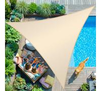 KESSER® Voile d'ombrage, Protection Solaire, Coupe-Vent, Tissu PEHD, imperméable et Coupe-Vent, Coutures transversales, Robuste et Stable, pour Jardin, Balcon, 2.5x2.5x3.5m, Crème