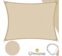 KESSER® : Voile d'ombrage, protection solaire et coupe-vent | Tissu HDPE | Imperméable et résistant au vent | Coutures renforcées en 5 points pour une grande robustesse et stabilité. Idéal pour créer
