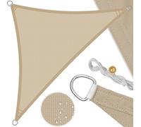 KESSER® - Voile d'ombrage, protection solaire et coupe-vent | Tissu HDPE | Imperméable et résistant au vent | Triangle | Coutures renforcées à 5 points pour une grande robustesse et stabilité. Idéal p