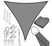 KESSER® Voile d'ombrage Protection solaire Protection contre le vent | Tissu HDPE | imperméable & coupe-vent | 5 coutures transversales robustes & stables Ombrage pour jardin balcon terrasse