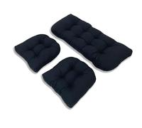 kesurpae Ensemble de Coussins pour Foyer offrant Confort,Noir | des matériaux durables et imperméables pour les besoins des bancs d'extérieur.