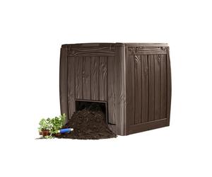 KETER 204480 Deco Composter Composteur d'extérieur - 72x74x69,5 cm et 340L - Marron