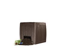 KETER 204480 Deco Composter Composteur d'extérieur - 72x74x69,5 cm et 340L - Marron