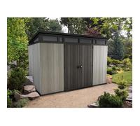 Keter Abri de jardin Artisan 117 design contemporain, rangement durable en résine résistant, Gris - 7 - 340x218x226 cm