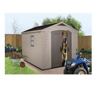 Keter Abri de jardin Factor 8.17, Abri résistant aux intempéries, Marron - 331.5 x 256.6 x 243 cm