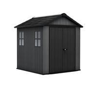 Keter Abri de jardin Newton 757, 223,8 x 230 x 246 cm, 4,4 m², gris ardoise, polyvalent, avec ventilation et double porte verrouillable