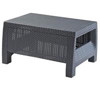 Keter Allibert by Corfu Table Lounge en Graphite, env. 77 x 57 x 42 cm, Plastique, Aspect rotin