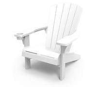 Keter Alpine Adirondack, Salon, Terrasse, Fixe, Siège dur, Dossier dur, Plastique, Blanc
