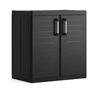 KETER | ARMOIRE BASSE DETROIT XL, Noir, 89 x 54 x 93 cm