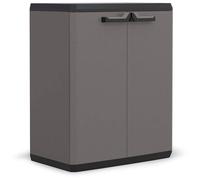 KETER | ARMOIRE BASSE PIU, Gris / Noir, 68 x 39 x 83 cm