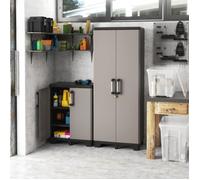 Keter Armoire de rangement Pro avec étagères – Noir et Gris