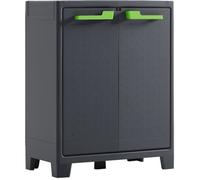 Keter Armoire de Rangement Basse Moby Gris Graphite 100 cm Casier Organisateur 434767