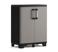 Keter Armoire de rangement basse Pro 445038 noir et gris