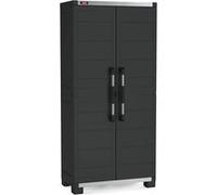 Keter Armoire de rangement et étageres Garage XL Noir et argenté 188cm Noir G