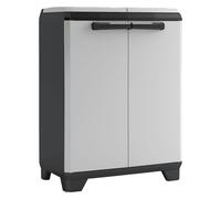 Keter Armoire de recyclage Split Premium noir plastique 220 l, Poubelle, Gris, Noir