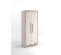 Keter Armoire Haute Gulliver - Armoire de Rangement en Résine - Étagères Modulables, Pieds Surélevés - Cuisine, Garage, Atelier, Placard - 80 x 44 x 182 cm - Beige/Sable