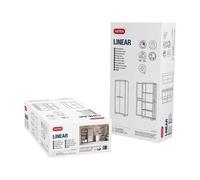 Keter Armoire haute plastique Linear 9724000 0616 02 Gris clair/Noir 68×39×173 cm