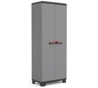KETER Armoire haute STILO - Gris. Noir et Rouge - 68 x 39 x 173 cm