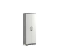 Keter Armoire Haute Utilitaire Groove - Armoire de Rangement en Résine - Étagères Modulables, Pieds Réglables - Cuisine, Garage, Atelier, Buanderie, Placard - 80 x 44 x 182cm - Beige
