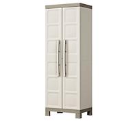 Keter Armoire Utilitaire Excellence – Résine, étagères modulables, 68x39x182 cm Sable/Terre