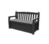 Banc de jardin EDEN avec Coffre en résine 265L - Anthracite - KETER