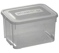 KETER Boite Handy Plus 35L - Boite de Rangement Multifonction - Plastique 100% Recy vec Système de Fermeture Rapide - Pour Stocker Tout Type de Choses - 39x49x25cm - Blanc