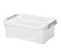 KETER Boite Handy Plus 4L - Boite de Rangement Multifonction - Plastique 100% Recy vec Système de Fermeture Rapide - pour Stocker Tout Type de Choses - 19x29x11cm - Blanc