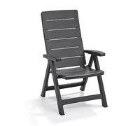 Keter Brasilia Allibert Lot de 2 fauteuils de Jardin inclinables - Graphite