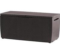Keter Capri Coffre de rangement, capacité 305L, résine, marron, aménagement jardin et terrasse, 54 x 123 x 57 cm