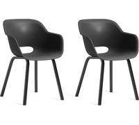 KETER NOA DUO Fauteuil de jardin (lot de 2), pieds en métal, graphite 17213493