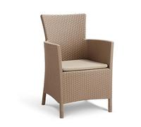Keter Chaise de salle à manger de jardin Iowa Cappuccino 215519