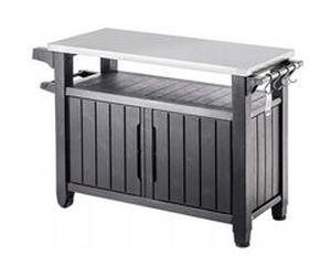 KETER/Chalet-Jardin 12-931336 Grand Buffet Barbecue Résine Marron 123 x 54 x 90 cm Graphite G