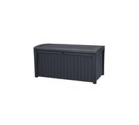Keter Coffre de rangement Bornéo, coffre en résine résistant aux intempéries, Gris - 416L - 129.5 x 70 x 62.5 cm