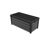 Keter Coffre de rangement de jardin Brushwood en Résine durable et résistante aux intempéries, Graphite - 454L - 145x69.7x60.3 cm