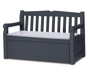 Keter Coffre de rangement Garden Bench Banc de jardin / Coffre universel avec fonction d'assise, anthracite